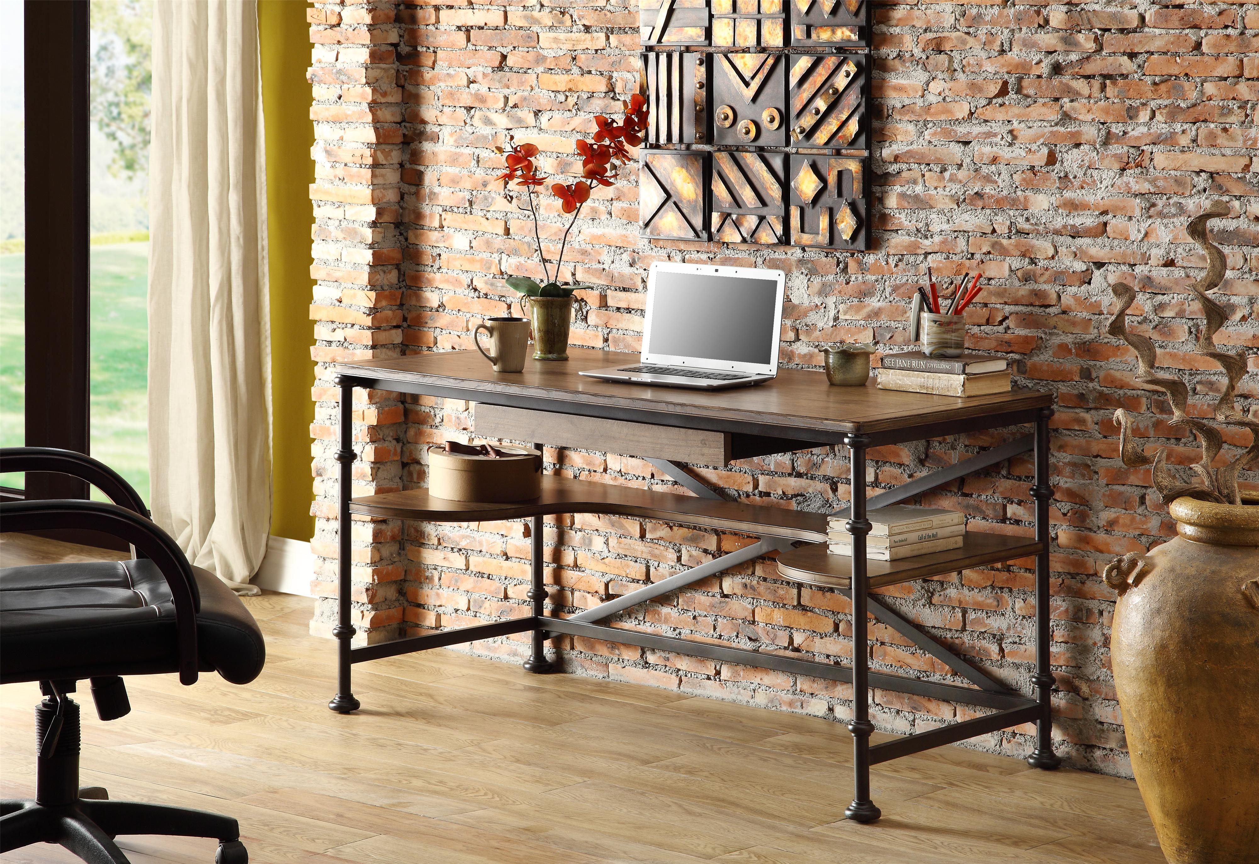 Riverside Furniture Camden Town Rectangular Writing Desk with Lower